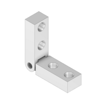 MODULAR SOLUTIONS ALUMINUM HINGE<br>MITER CONNECTOR - ELBOW  MITER NO DRILLING